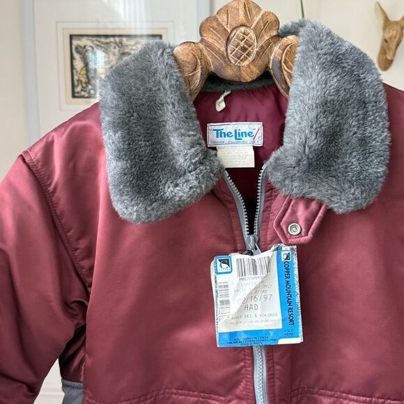 Vintage Late 70s Early 80s The Line Ski Jacket Goose Down Feather Fill M L - Picture 3 of 12